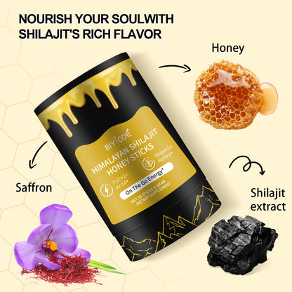 Pure Himalayan Shilajit Honey Sticks & Saffron