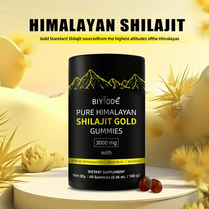 Pure Shilajit Gummies Gold for Men & Women 3000mg Himalayan