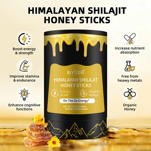Pure Himalayan Shilajit Honey Sticks & Saffron