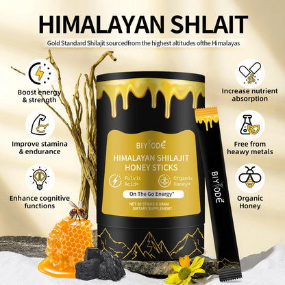 Pure Himalayan Shilajit Honey Sticks & Saffron