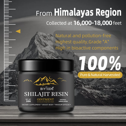 Pure Himalayan Shilajit Resin 30g - Gold Grade Natural Shilajit With Fulvic Acid 85+ Trace Minerals For For Men & Women