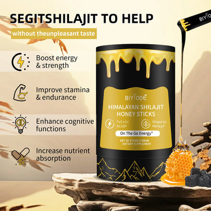Pure Himalayan Shilajit Honey Sticks & Saffron