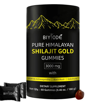 Pure Shilajit Gummies Gold for Men & Women 3000mg Himalayan