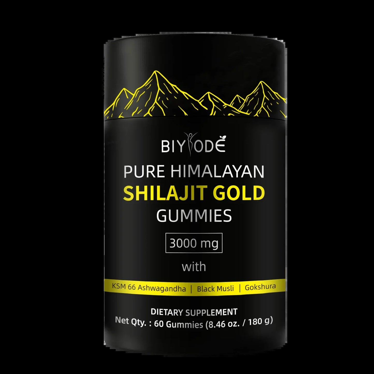 3000Mg Pure Himalayan Shilajit Gummies Gold for Men & Women Energy & Immune System Minerals Supplement - 60 Count